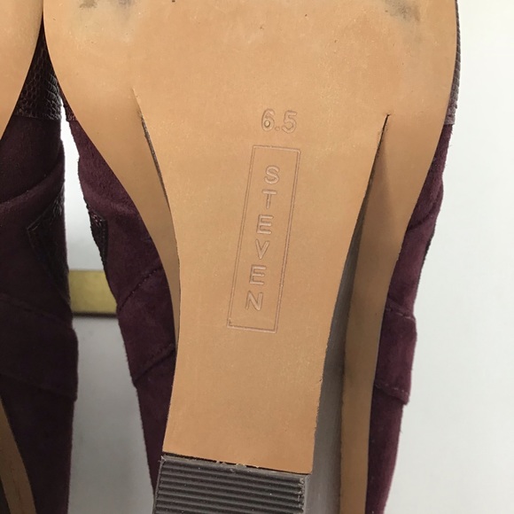 Steven STEVE MADDEN |  Mitch Wine Suede Western Boots - Picture 15 of 16